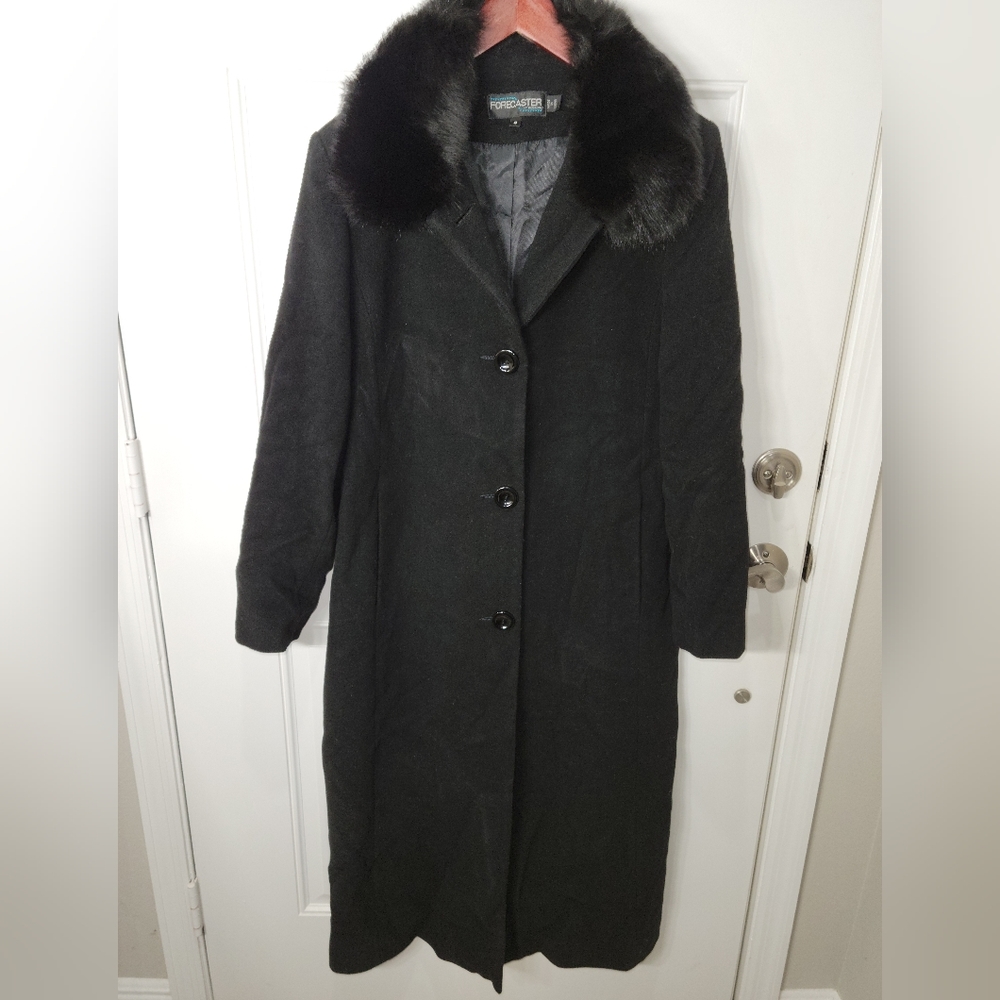Forecaster of Boston Fur Collar Long Coat Size 8